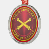 FIELD ARTILLERY Veteran Christmas Metalen Ornament (Links)