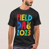 Field Day 2023 Peace Sign School Trip Teacher Stud T-shirt (Voorkant)