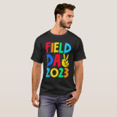 Field Day 2023 Peace Sign School Trip Teacher Stud T-shirt (Voorkant volledig)