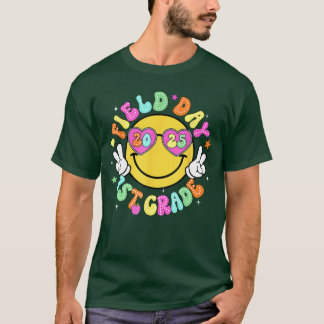Field Day 2025 1st Grade School Teacher Kids Smile T-shirt