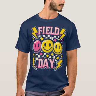 Field Day Field Day 2024 Geruit spel Dag Einde van T-shirt