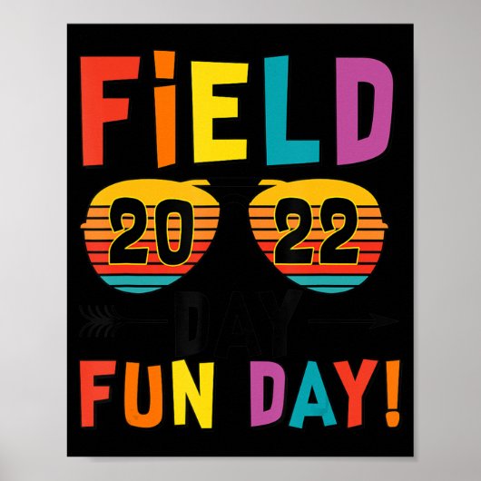 Field Day Fun Day 2022 Sunglasses Kids Boys Girls Poster (Voorkant)