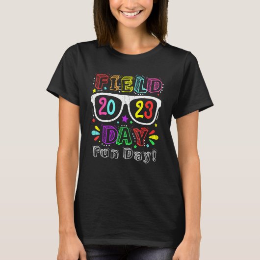 Field Day Fun Day 2023 Groovy School Trip Teacher T-shirt (Voorkant)