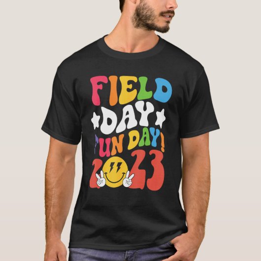Field Day Fun Day 2023 Groovy School Trip Teacher T-shirt (Voorkant)