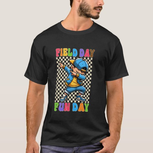Field Day Fun Day Dabbing Boy Field Day 2025 T-shirt (Voorkant)