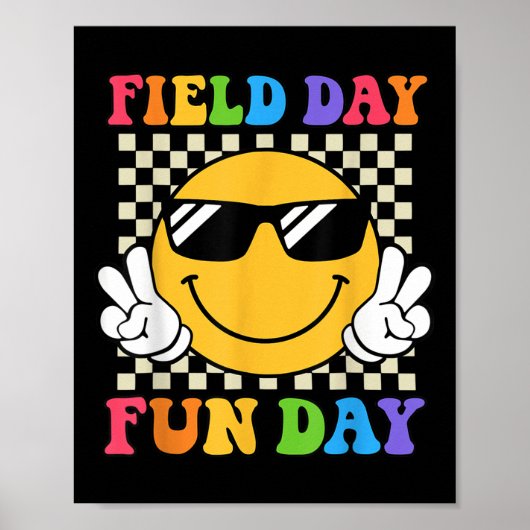 Field Day Fun Day Funny voor Docent Kinder Velddag Poster (Voorkant)