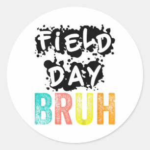 Field Day Fun Day Funny voor Docent Kinder Velddag Ronde Sticker