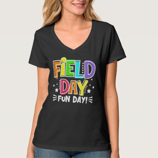 Field Day Fun Day Last Day Of School Teacher Stude T-shirt (Voorkant)