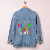 Field Day Fun Day School Regenboog Kleur Splash Ki Denim Jacket (Hangar)