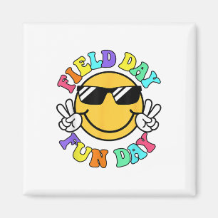 Field Day Fun Day Smile Face Teacher Kinder Field Magneet