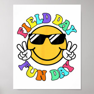 Field Day Fun Day Smile Face Teacher Kinder Field Poster