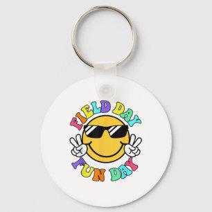 Field Day Fun Day Smile Face Teacher Kinder Field  Sleutelhanger