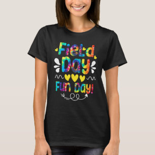 Field Day Fun Day Tie Dye Teacher Kinder Laatste d T-shirt