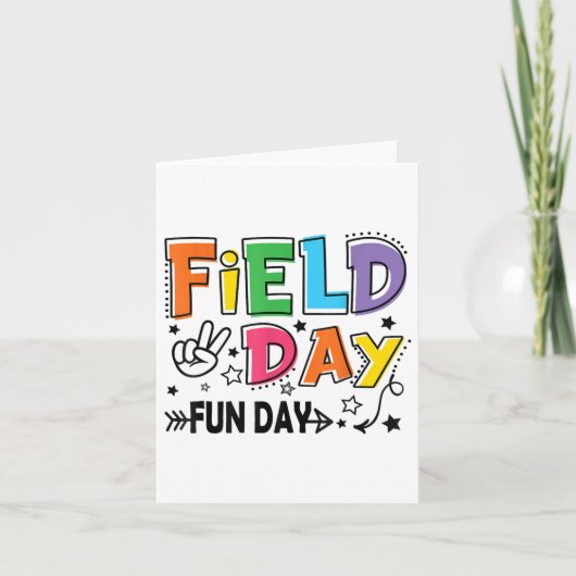 Field Day Fun Day voor de Kinder Dag van het Veld Kaart (Voorkant)