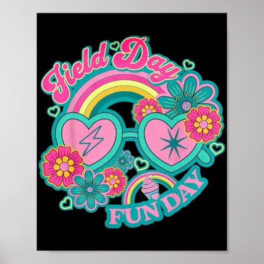 Field Day Fun Day voor docenten & amp; Kinder Fiel Poster (Voorkant)