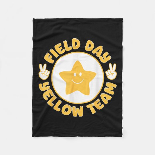 Field Day Fun Day Yellow Team Fun Team Team Spel C Fleece Deken (Voorkant)