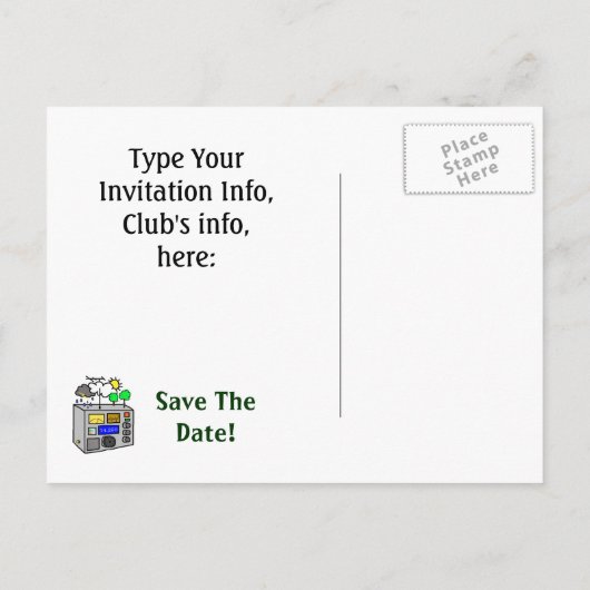 Field Day Ham Radio Post Kaart Uitnodigingen (Achterkant)