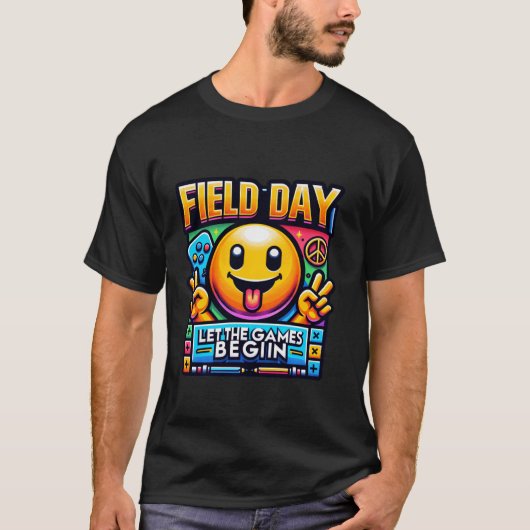 Field Day Laat de Spelen beginnen 2024 Kinder Jong T-shirt (Voorkant)