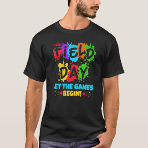 Field Day Let The Games Begin Colors Rainbow Girls T-shirt