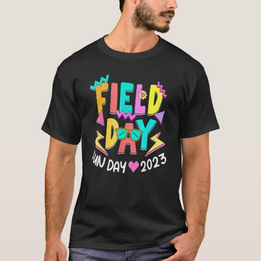 Field Day Let The Games Begin Kids Teachers Field  T-shirt (Voorkant)