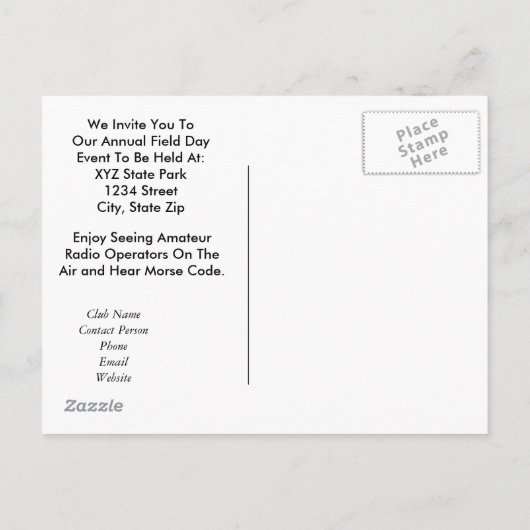 Field Day Promotional Briefkaart Silhouette Operat (Achterkant)