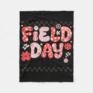 Field Day Red Team Color Field Trip Team Game Comp Fleece Deken