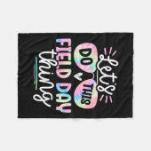 Field Day Tie Dye Field Dag 0 Docenten Kinder Fleece Deken (Voorkant (Horizontaal))