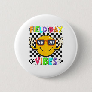 Field Day Vibes 2025 Happy Field Day Vibes Teacher Ronde Button 5,7 Cm