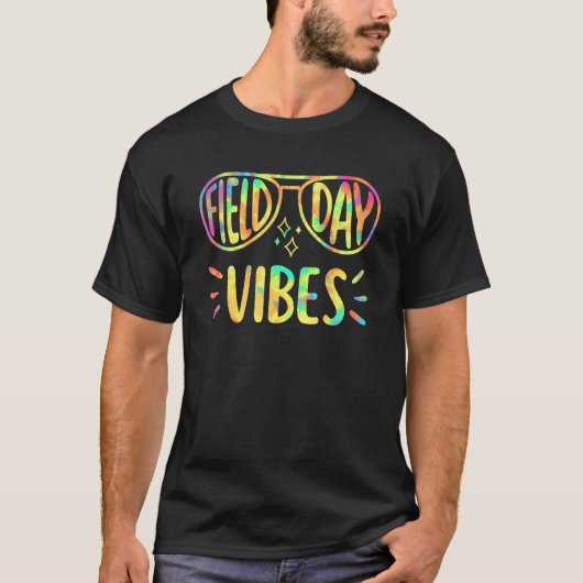 Field Day Vibes Tie Dye Teacher Kids Field Day 20 T-shirt (Voorkant)