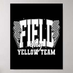 Field Day Yellow Team Kleur War Camp Team Game Com Poster