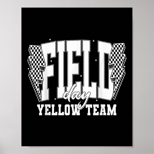 Field Day Yellow Team Kleur War Camp Team Game Com Poster (Voorkant)