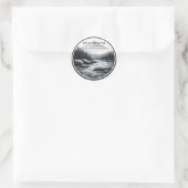 Field en Nature Logo Ronde Sticker (Tas)