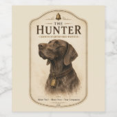 Field & Feather – Duitse Staande Hond met Wijn Etiket (Enkel label)