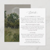  Field, Fine art geïnspireerde huwelijksdetails Informatiekaartje (Voorkant / Achterkant)