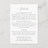  Field, Fine art geïnspireerde huwelijksdetails Informatiekaartje (Voorkant)