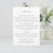  Field, Fine art geïnspireerde huwelijksdetails Informatiekaartje (Staand voorkant)