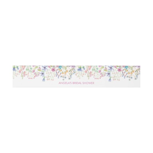 Field Floral Bridal Shower Invitation Belly Band Uitnodigingen Wikkel (Vlak)
