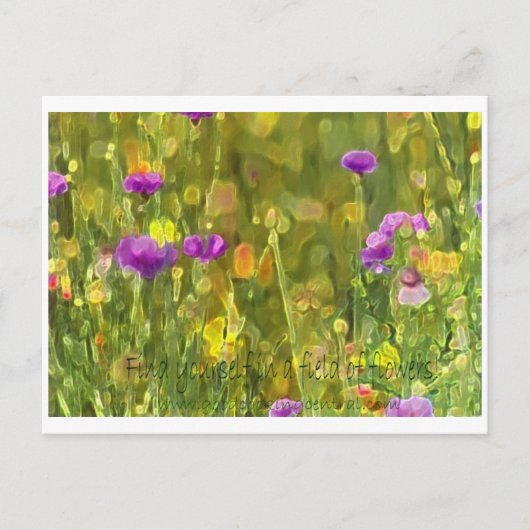 Field Flowers Postcard Briefkaart (Voorkant)