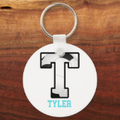 Field Goal Letter Tyler Alphabet Soccer Sleutelhanger (Voorkant)