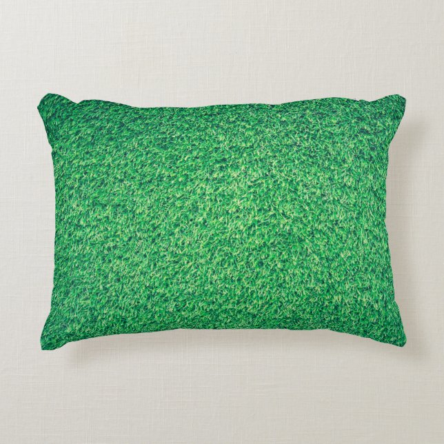 Field grass green lawn texture accent kussen (Voorkant)