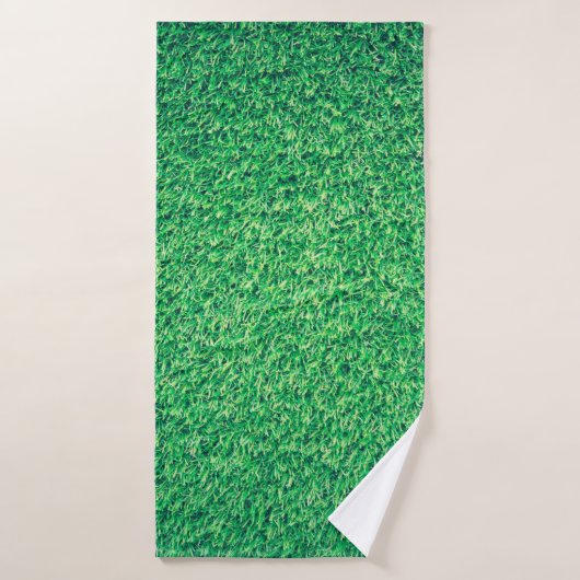 Field grass green lawn texture badhanddoek (Badhanddoek)