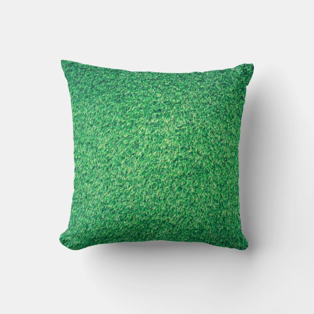 Field grass green lawn texture kussen (Voorkant)
