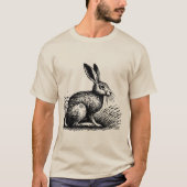 Field Hare – Rustic Rabbit T-Shirt Design (Voorkant)