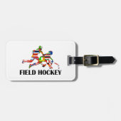 Field Hockey Bagagelabel (Voorkant horizontaal)