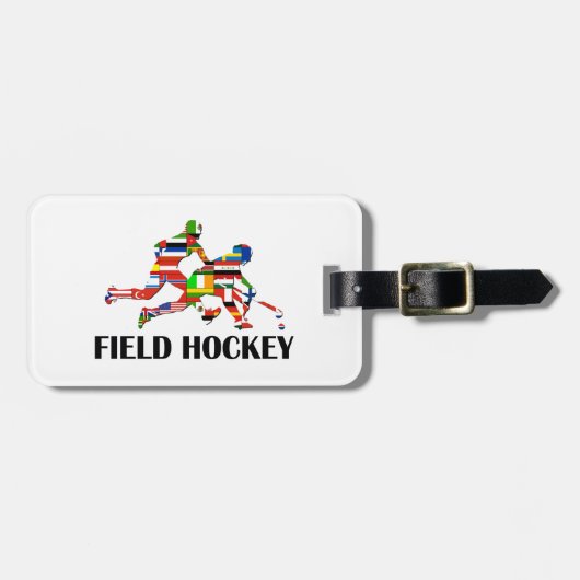 Field Hockey Bagagelabel (Voorkant horizontaal)