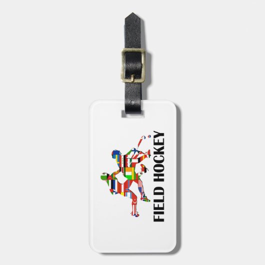 Field Hockey Bagagelabel (Voorkant verticaal)