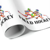 Field Hockey Cadeaupapier (Rol Hoek)
