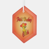 Field Hockey Chick #5 Glas Ornament (Voorkant links)