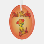 Field Hockey Chick #5 Glas Ornament (Voorkant links)