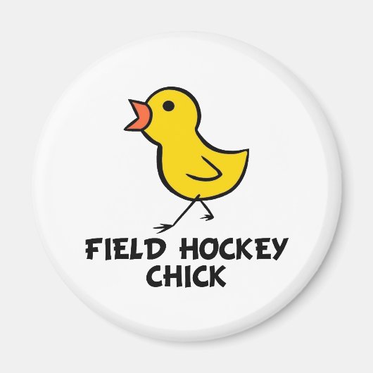 Field Hockey Chick Magnet (Voorkant)